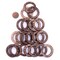 TheBeadChest Natural Coconut Shell Ring Pendants 35mm, Set of 20 Brown Wood Large Hole